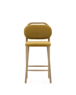 Kave Home Barstoel Helda Chenille Mosterd