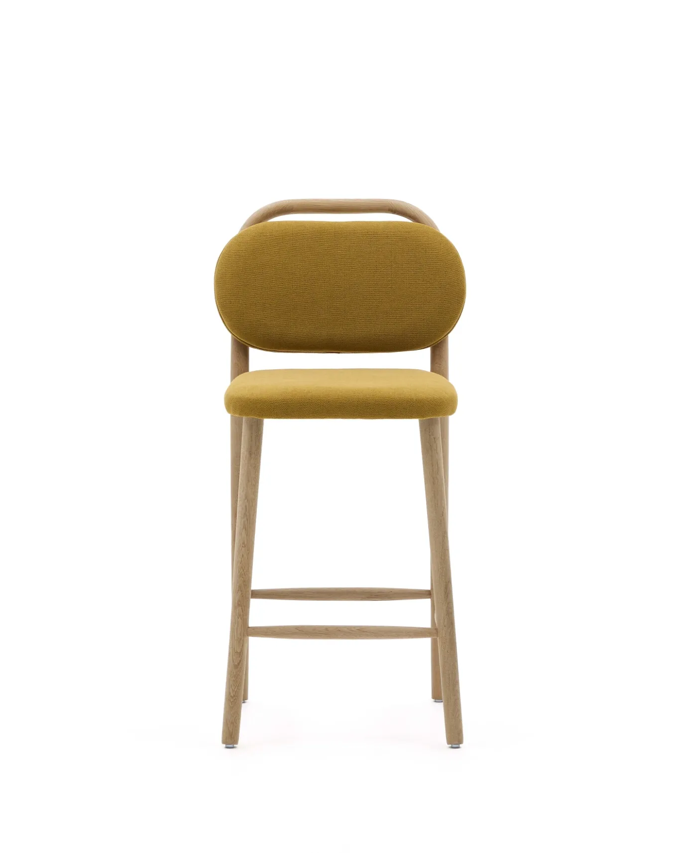 Kave Home Barstoel Helda Chenille Mosterd
