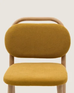 Kave Home Barstoel Helda Chenille Mosterd