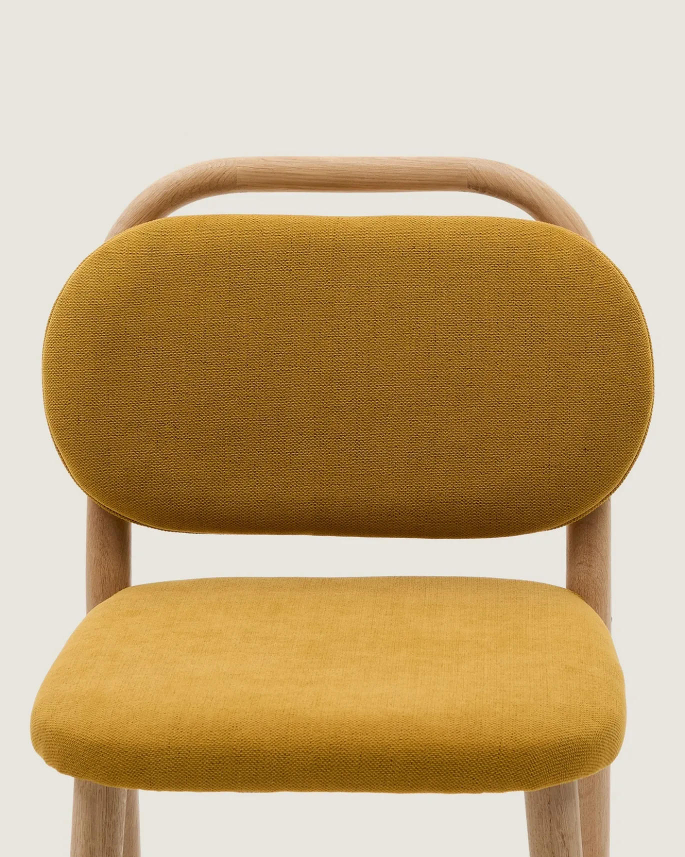 Kave Home Barstoel Helda Chenille Mosterd