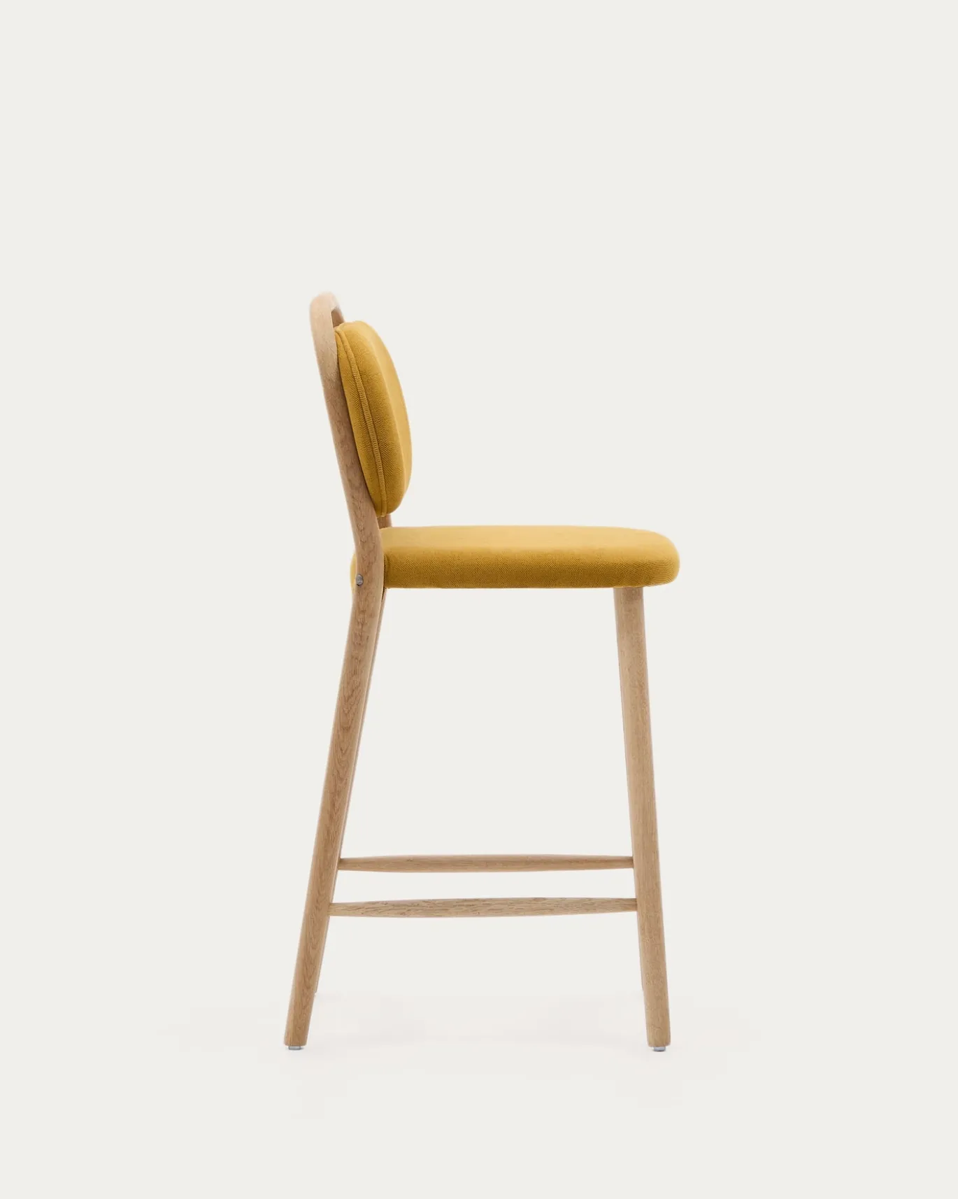 Kave Home Barstoel Helda Chenille Mosterd