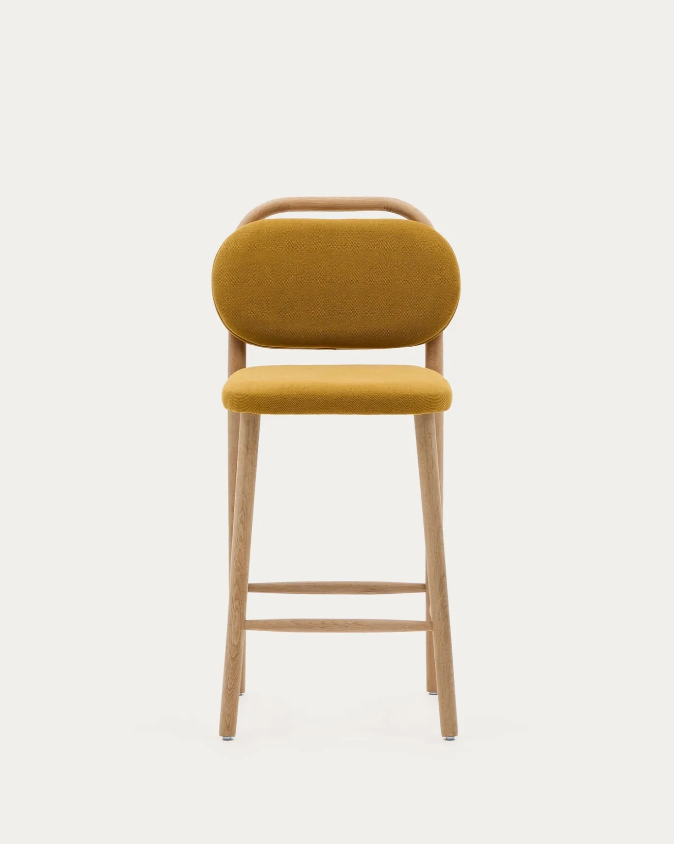 Kave Home Barstoel Helda Chenille Mosterd
