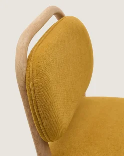 Kave Home Barstoel Helda Chenille Mosterd