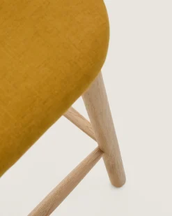 Kave Home Barstoel Helda Chenille Mosterd