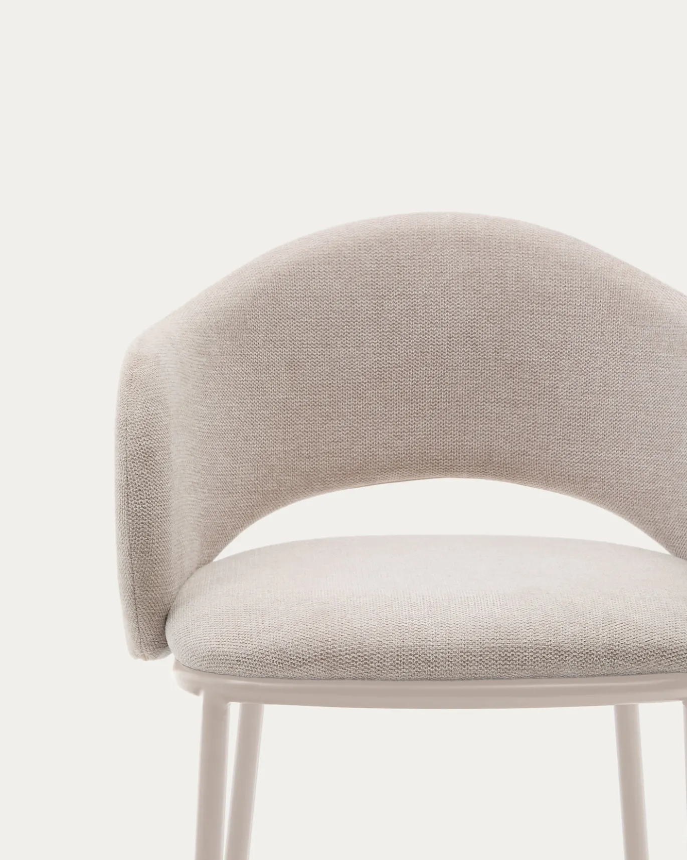 Kave Home Barstoel Maina Beige Chenille 65cm