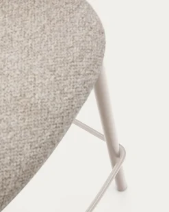 Kave Home Barstoel Maina Beige Grove Chenille 65cm