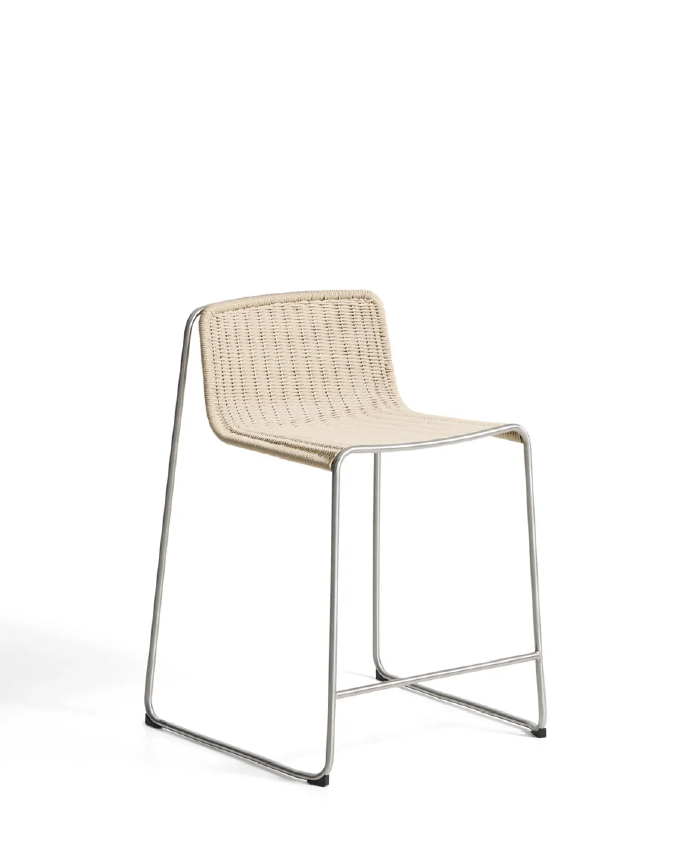 Kave Home Barstoel Tavari Touw RVS Beige