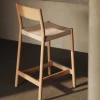 Kave Home Barstoel Yalia Eikenhout Naturel Met Rugleuning 65cm