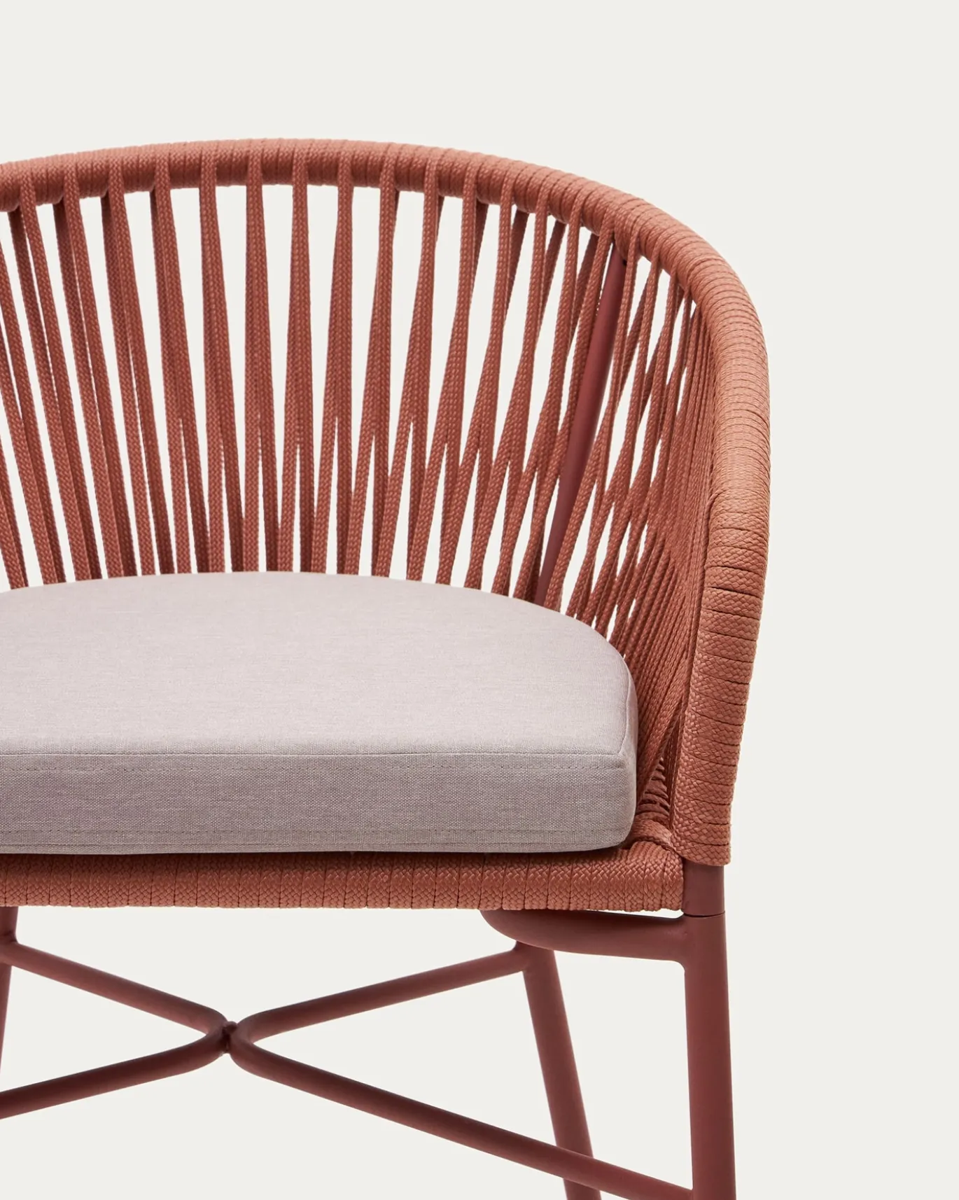 Kave Home Barstoel Yanet Terracotta Touw
