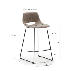 Kave Home Barstoel Zahara Bruin