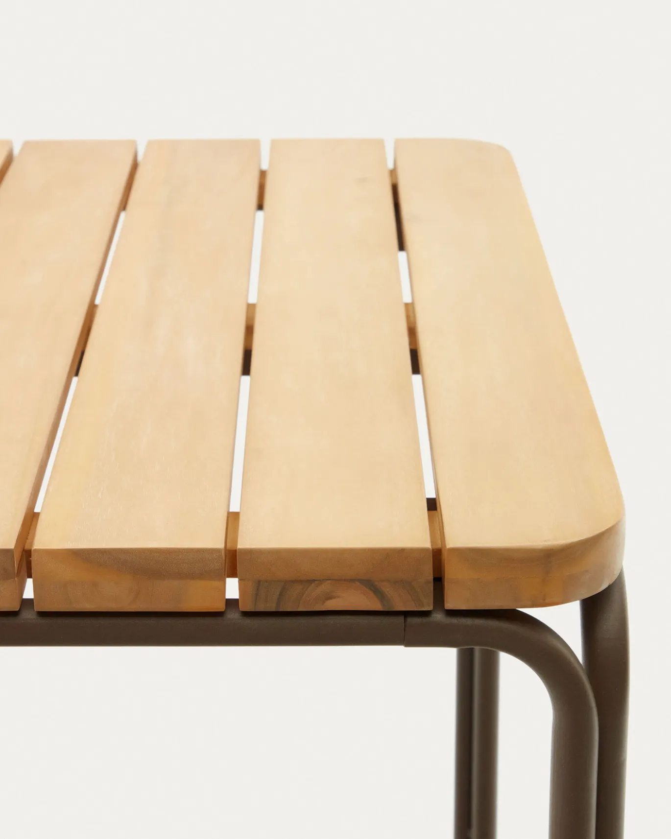 Kave Home Bartafel Salguer Acaciahout en Bruin Staal 140x70cm