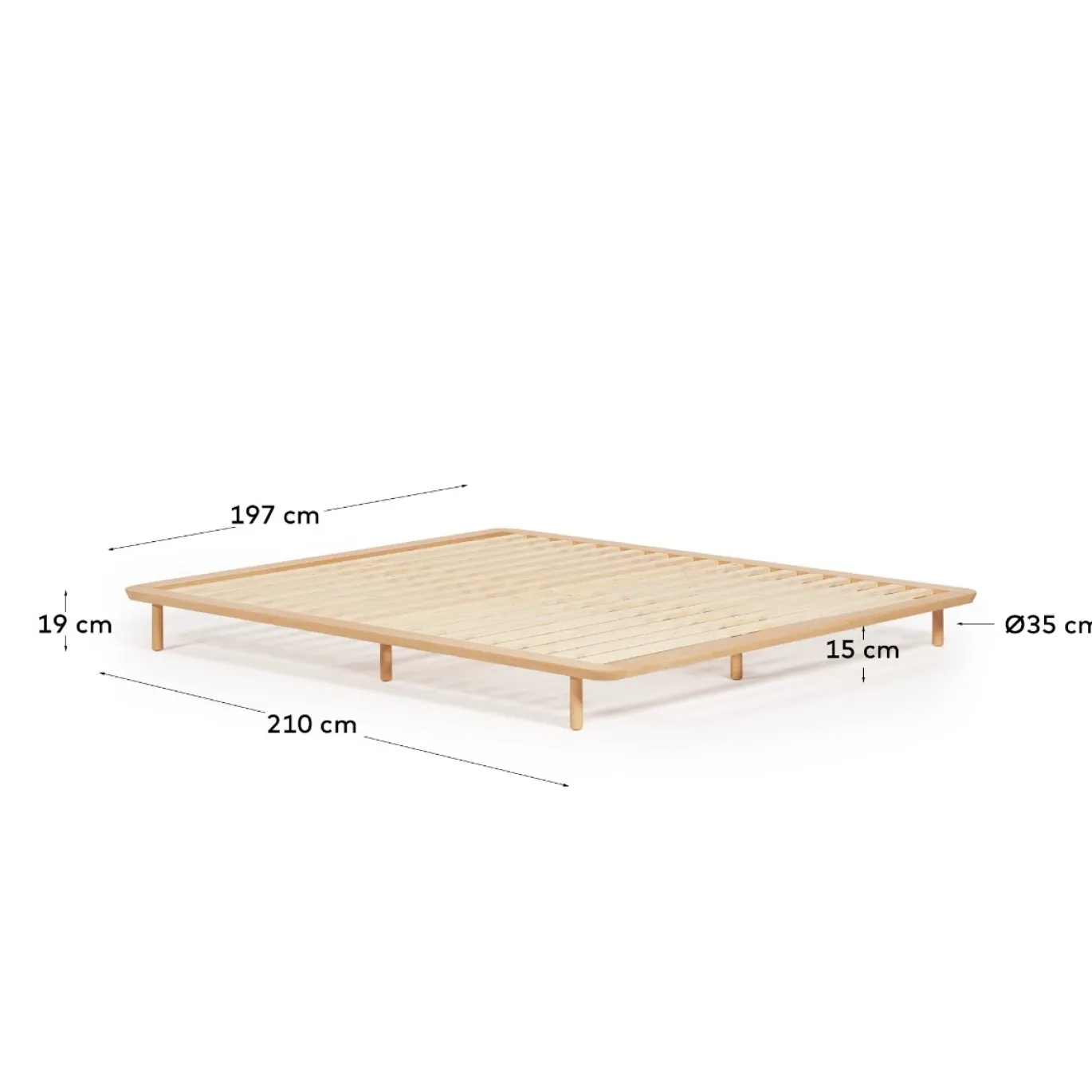 Kave Home Bed Anielle Essenhout 180x200cm