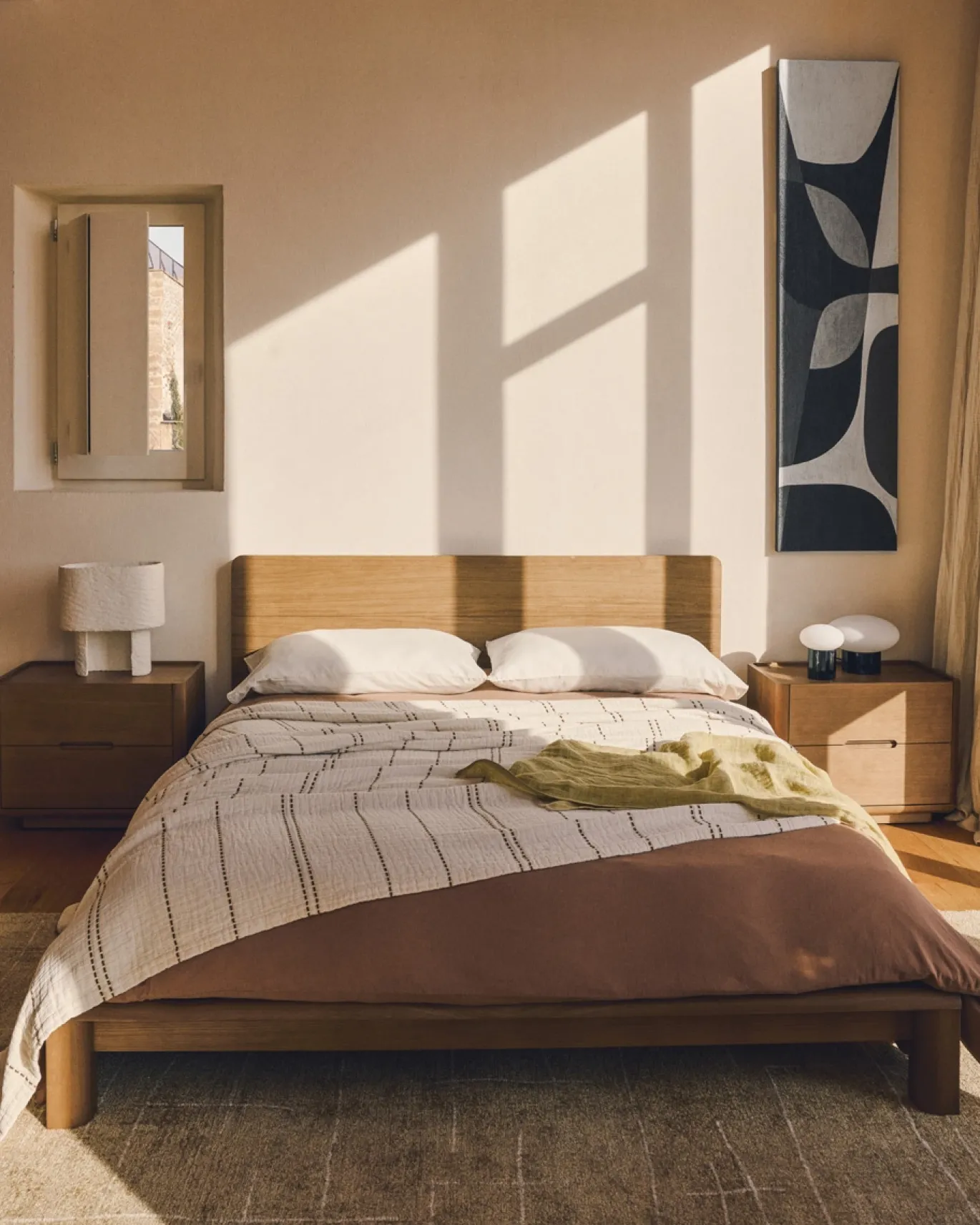 Kave Home Bed Arelida Eiken Lichtbruin 160x200cm