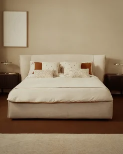 Kave Home Bed Arvian Chenille Beige 160x200cm