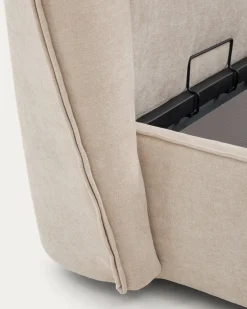 Kave Home Bed Arvian Chenille Beige 160x200cm