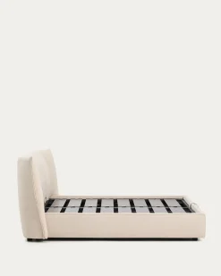 Kave Home Bed Arvian Chenille Beige 160x200cm