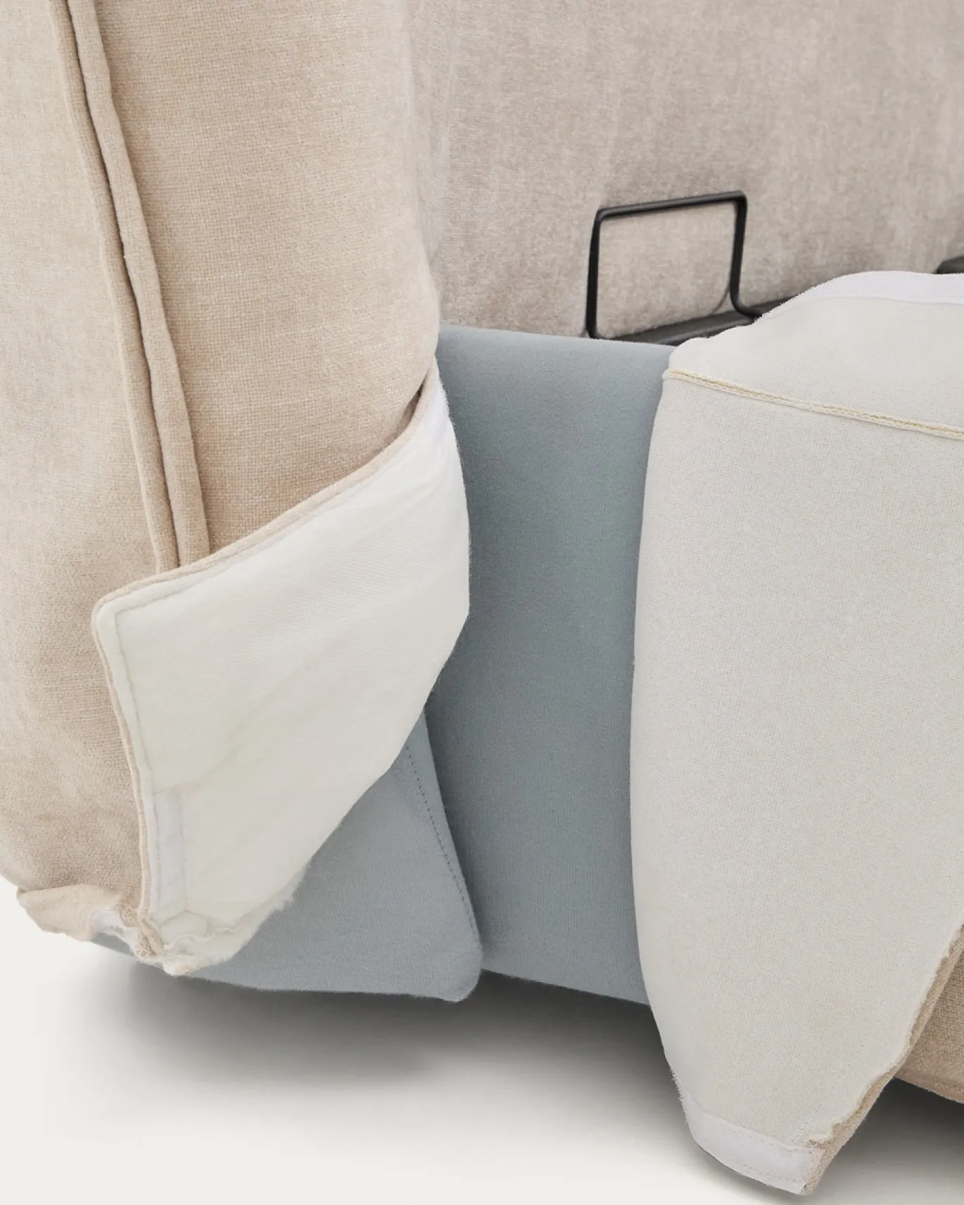 Kave Home Bed Arvian Chenille Beige 160x200cm