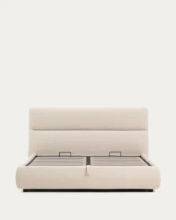 Kave Home Bed Dafra Chenille Beige 180x200cm