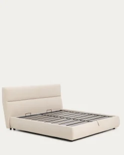 Kave Home Bed Dafra Chenille Beige 180x200cm