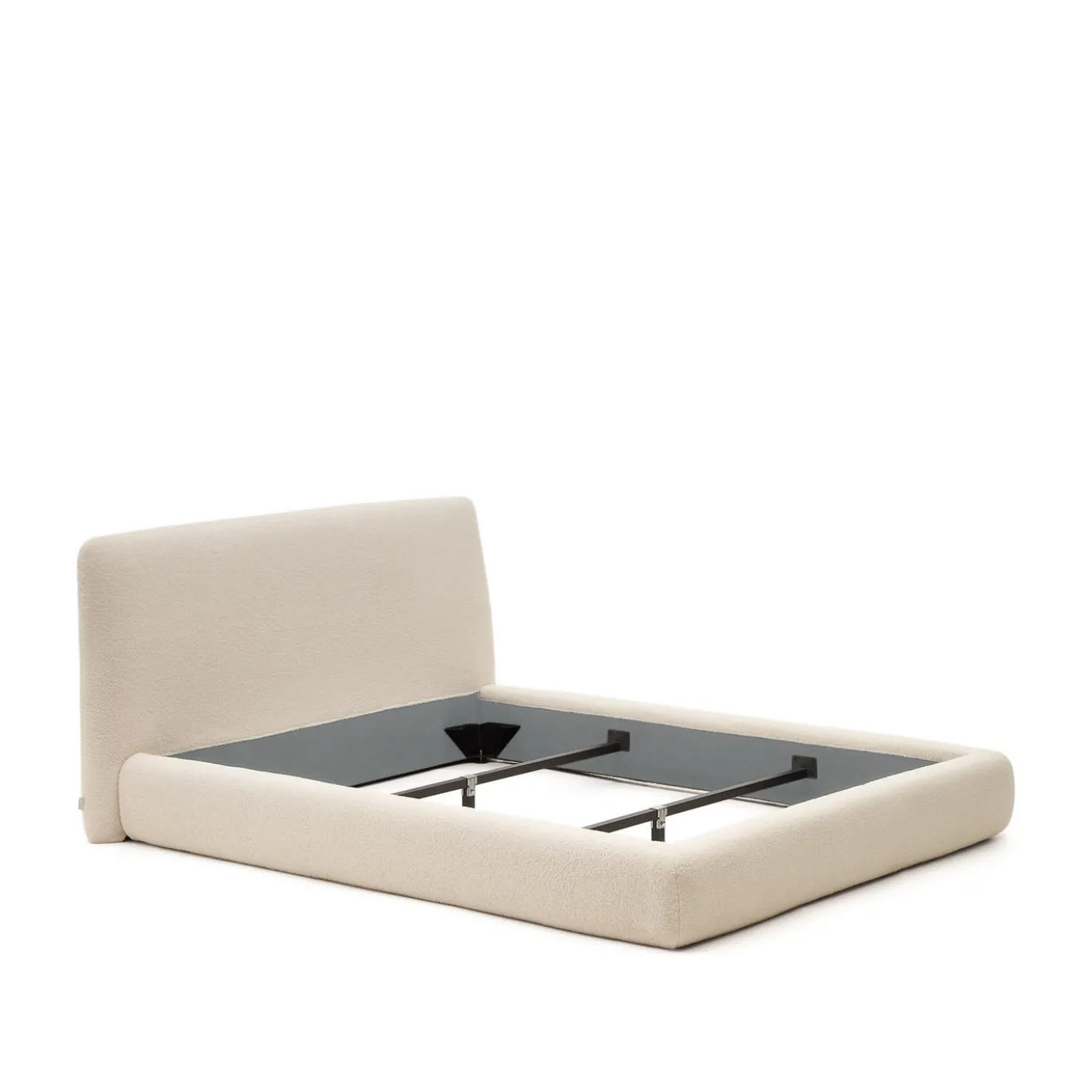 Kave Home Bedframe Martina Off White Bouclé 160x200cm