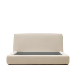 Kave Home Bedframe Martina Off White Bouclé 160x200cm