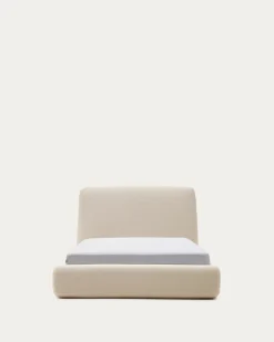 Kave Home Bedframe Martina Off White Bouclé 90x200cm
