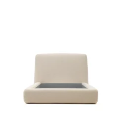 Kave Home Bedframe Martina Off White Bouclé 90x200cm