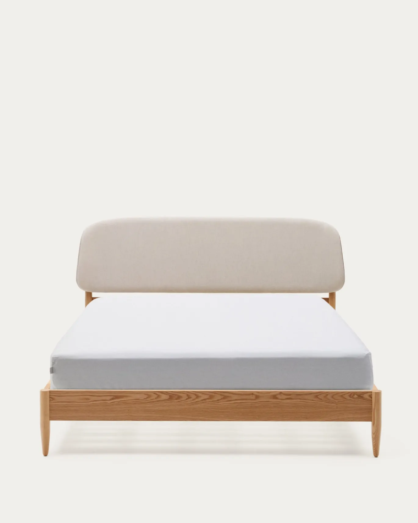 Kave Home Bedframe Octavia Wit/Naturel 160x200cm