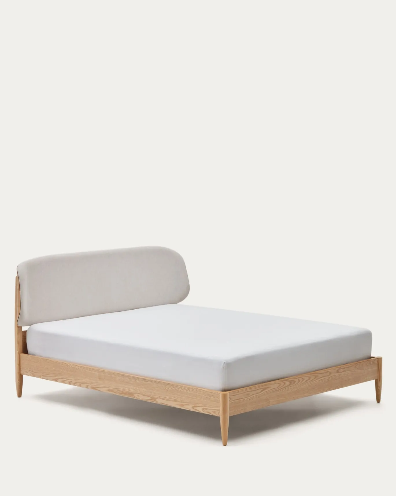 Kave Home Bedframe Octavia Wit/Naturel 160x200cm