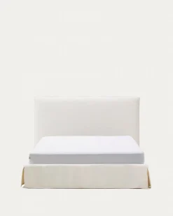 Kave Home Bed Jaira Chenille Wit 160x200cm
