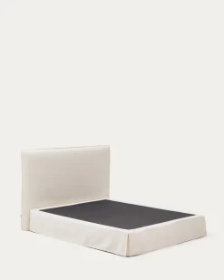 Kave Home Bed Jaira Chenille Wit 160x200cm