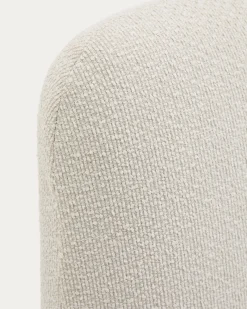Kave Home Bed Martina met Afneembare Hoes Ecru Chenille voor Matras 180x200cm