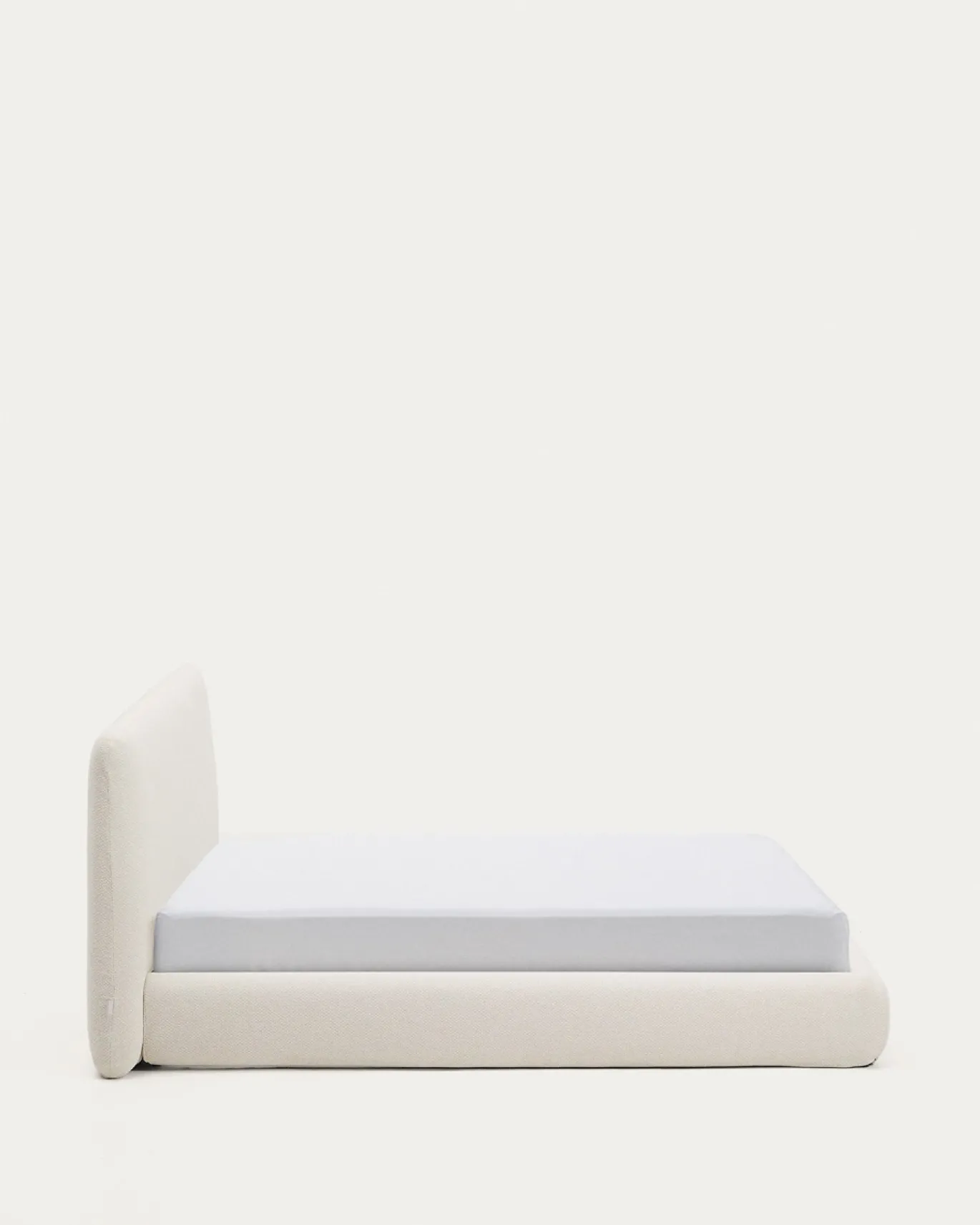 Kave Home Bed Martina met Afneembare Hoes Ecru Chenille voor Matras 180x200cm