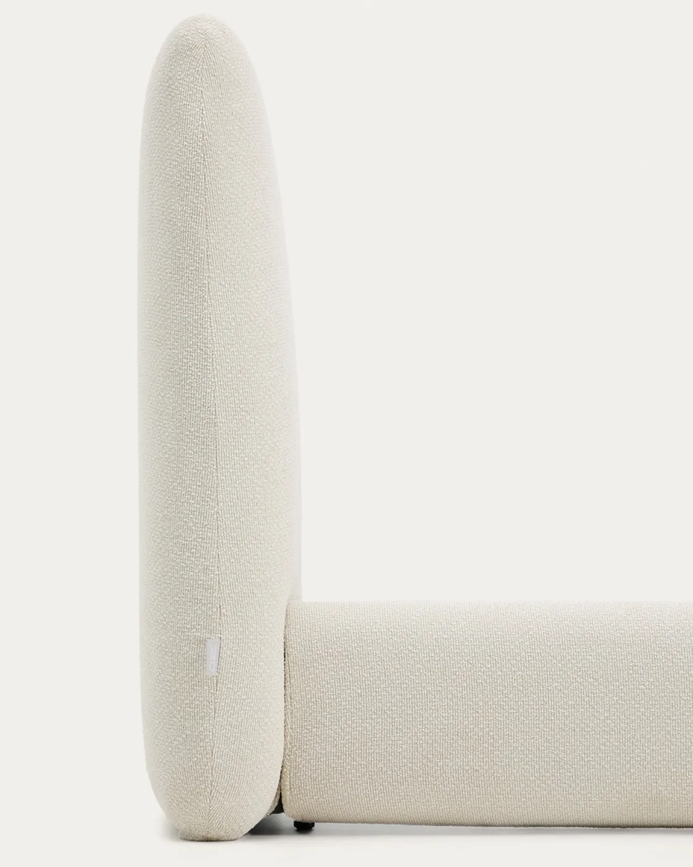 Kave Home Bed Martina met Afneembare Hoes Ecru Chenille voor Matras 160x200cm