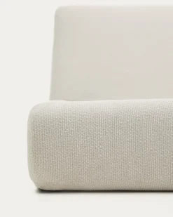 Kave Home Bed Martina met Afneembare Hoes Ecru Chenille voor Matras 160x200cm