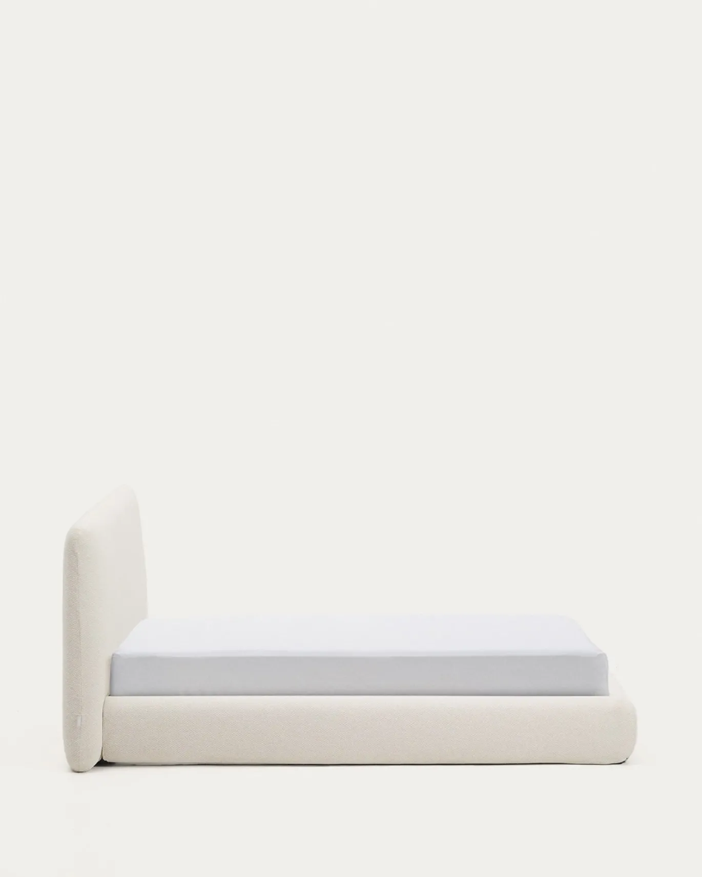 Kave Home Bed Martina met Afneembare Hoes Ecru Chenille voor Matras 160x200cm