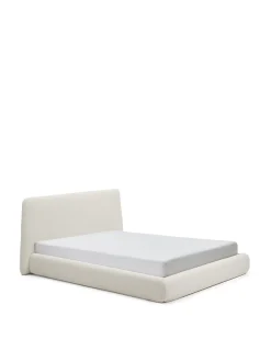 Kave Home Bed Martina met Afneembare Hoes Ecru Chenille voor Matras 160x200cm