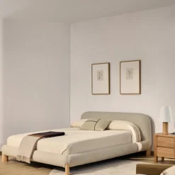 Kave Home Bed Odina Bouclé Ecru 180x200cm