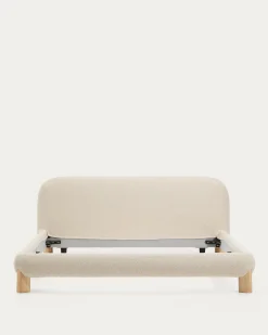 Kave Home Bed Odina Bouclé Ecru 180x200cm