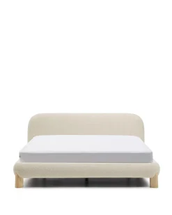 Kave Home Bed Odina Bouclé Ecru 160x200cm