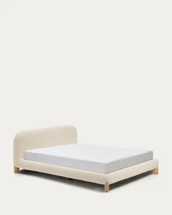 Kave Home Bed Odina Bouclé Ecru 160x200cm