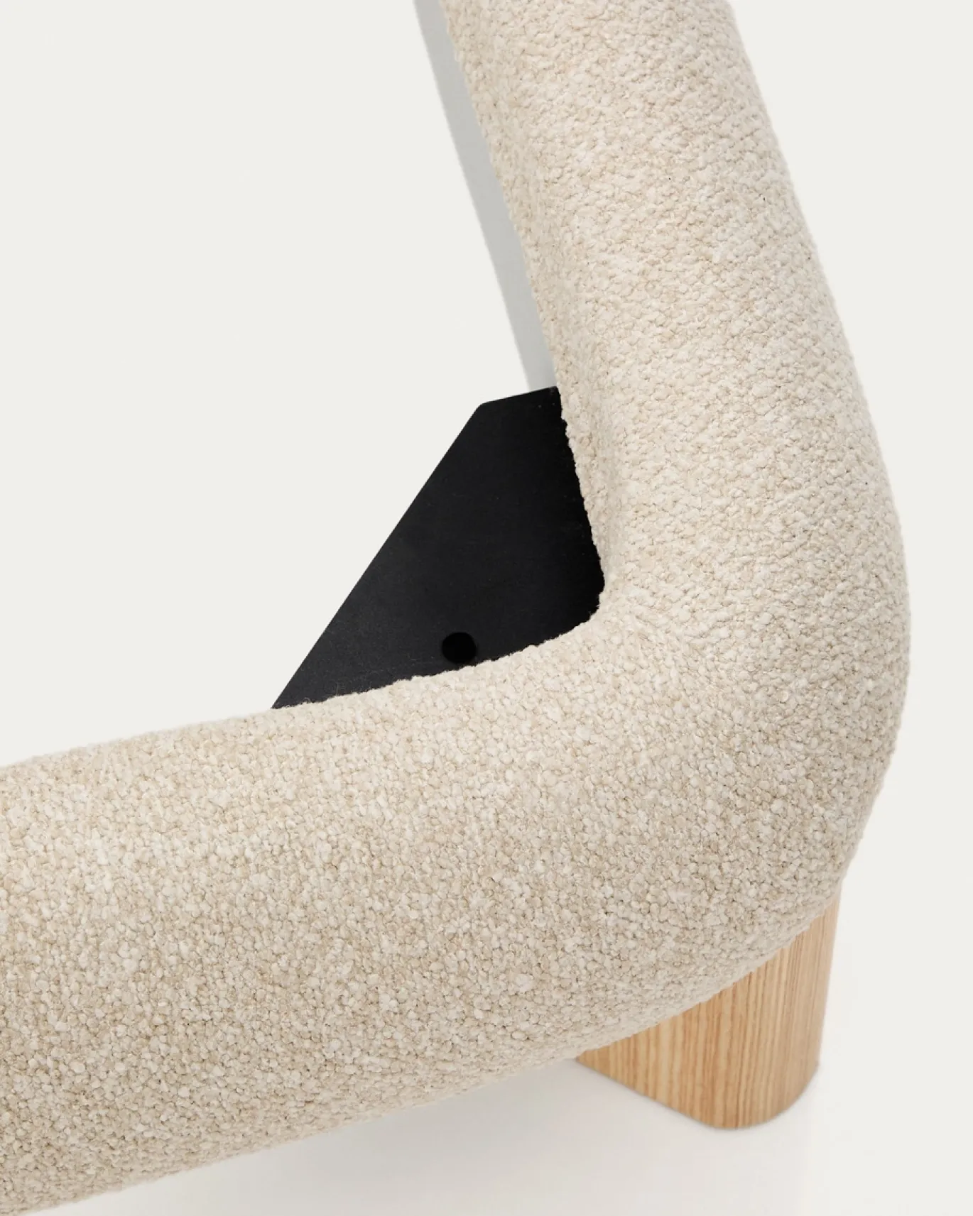 Kave Home Bed Odina Bouclé Ecru 160x200cm