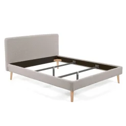 Kave Home Bedovertrek Dyla Lichtgrijs Fleece voor Matras 160x200cm