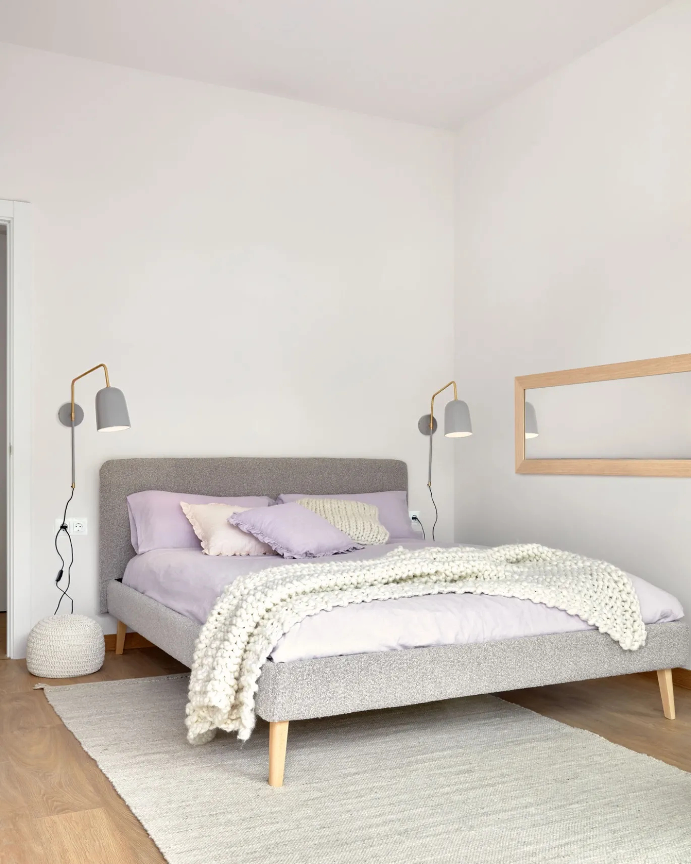 Kave Home Bedovertrek Dyla Lichtgrijs Fleece voor Matras 160x200cm