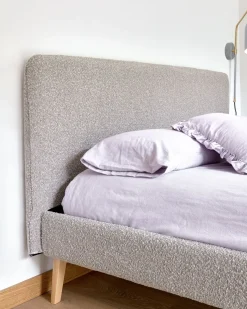 Kave Home Bedovertrek Dyla Lichtgrijs Fleece voor Matras 160x200cm