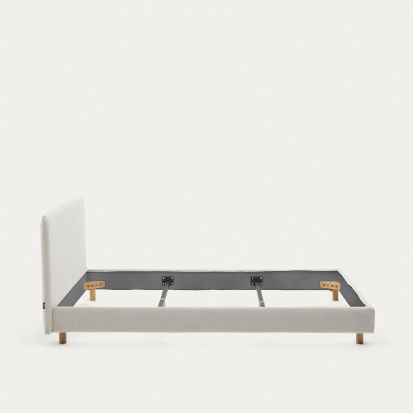 Kave Home Bed Valma Chenille Parel 180x200cm