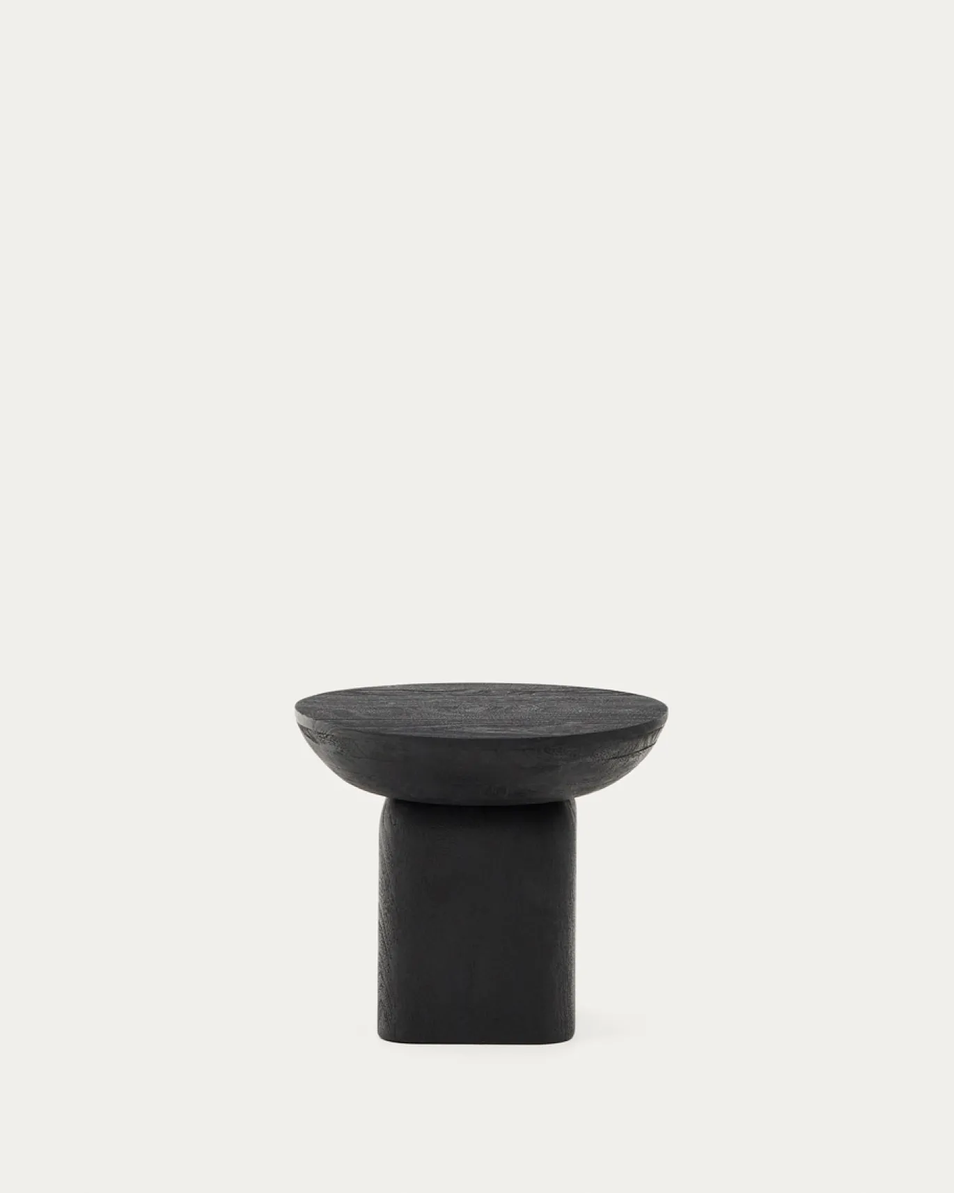 Kave Home Bijzettafel Ambra Acaciahout Zwart Ø50cm