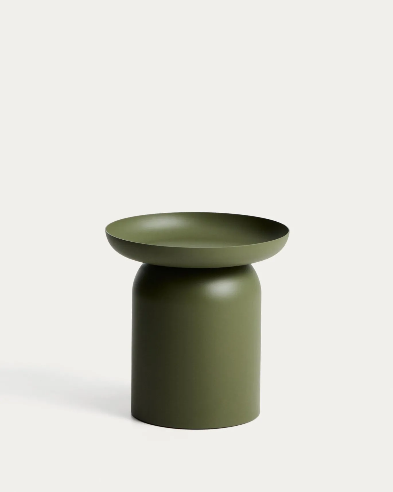 Kave Home Bijzettafel Arcola Aluminium Groen Ø45cm