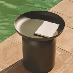 Kave Home Bijzettafel Arcola Aluminium Groen Ø45cm