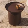 Kave Home Bijzettafel Arcola Aluminium Donkerbruin Ø45cm